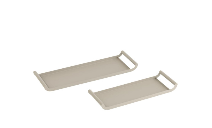 Поднос декоративный металлический Tray Grey набор 2 шт
