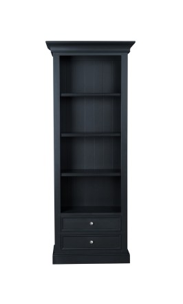 Витрина Оксфорд с ящиками открытая чёрная
