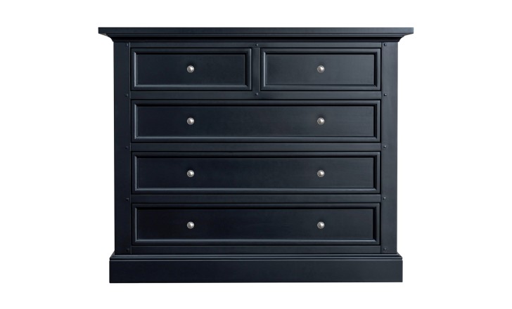 Комод Оксфорд с 5-ю ящиками чёрный