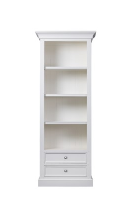 Витрина Оксфорд с ящиками открытая белая