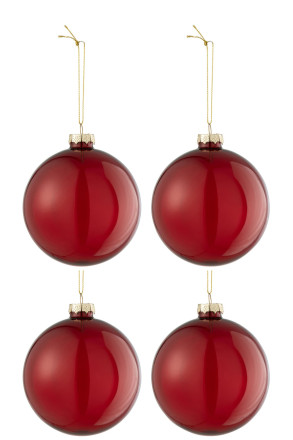 Набор ёлочных декоративных украшений 4 шт Blob Red