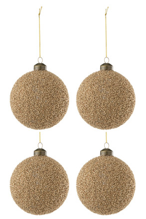 Набор декоративных ёлочных украшений 4 шт Bauble Pearls