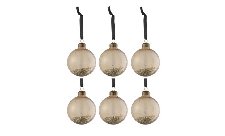 Набор декоративных ёлочных украшений 6 шт Baubles Glitter
