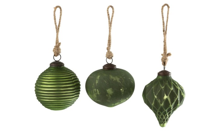 Украшение ёлочное в ассортименте Christmas Bauble Matte Green 10 см