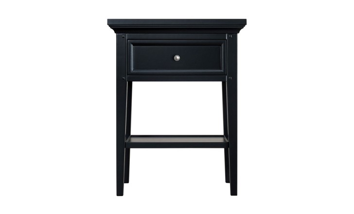 Прикроватная тумба Оксфорд с 1 ящиком чёрная