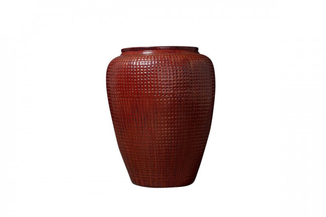 Кашпо Dimple Jar red