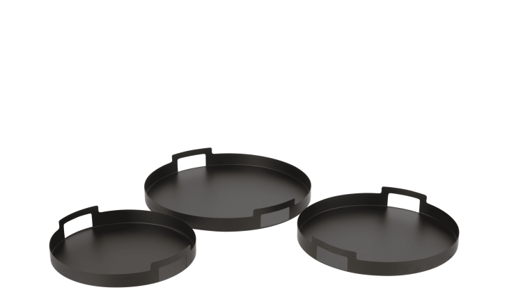 Поднос декоративный Trays Black набор 3 шт