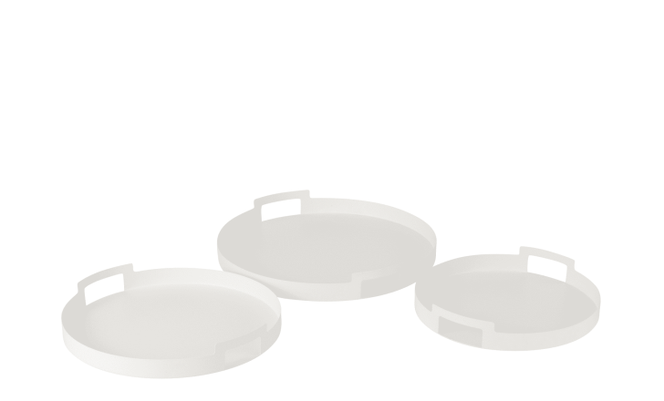 Подносы декоративные Trays White набор 3 шт
