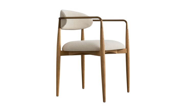 Стул Bradley светлый с подлокотниками cushing snow