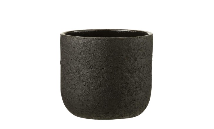 Кашпо Rough Black 22 см