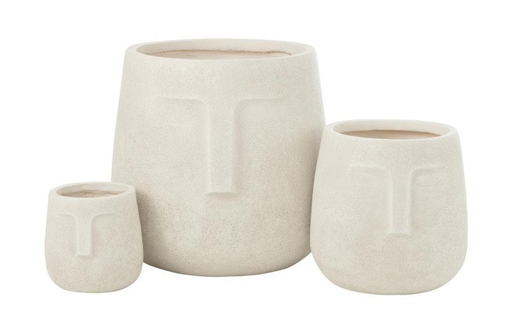 Кашпо Moai White