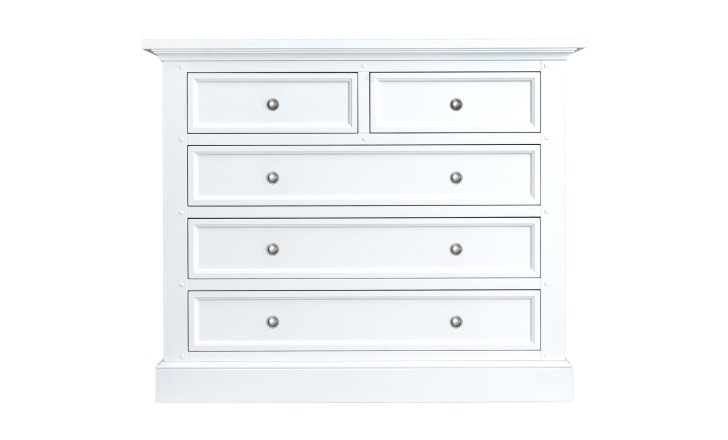 Комод Оксфорд с 5-ю ящиками белый