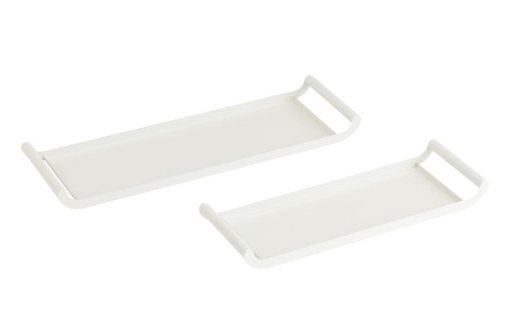 Поднос декоративный металлический Tray White набор 2 шт